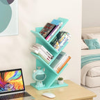 SHEEPAM 5 Tier Tree Book Shelf, Small Desktop Bookshelf - Image 2