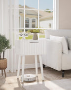 YMYNY Fluted Nightstand Set of 2, Small End Table, Modern Coffee Table - Image 5