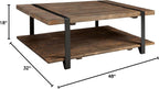 Alaterre Furniture Modesto 48-Inch Reclaimed Wood Coffee Table, Rustic Natural - Image 5