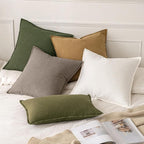 MIULEE Decorative Linen Pillow Covers 20x20 Inch Dune | Boho Farmhouse​ ​Fall - Image 5