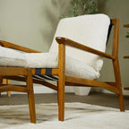 Grain Wood Furniture Solid Wood Mid Century Lounge Chair - Image 3
