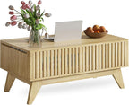 Lift Top Coffee Table with Hidden Compartment, Mid Century Modern Coffee Table - Image 8