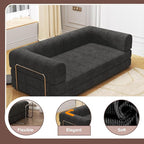 Garvee 78" Convertible Sleeper Sofa Bed, Plush Corduroy Futon Loveseat - Image 5