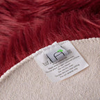 Ashler Faux Fur Rug, Deep Red Area Rugs, Fluffy Sheepskin Fur Rug, Fuzzy Ultra - Image 8