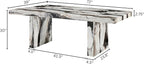 Roundhill Furniture Cavira Modern Faux Marble Dining Table - Image 2
