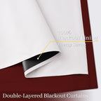 Yakamok Burgundy Red Blackout Curtains 84 Inches Long - Image 5