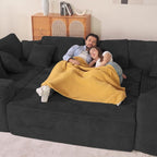 Luxanimarion 58'' Cloud Loveseat Sofa, Deep Seat Boneless Small Couches - Image 7