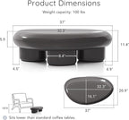 24/7 Shop at Home Kavren Modern 37-inch 2-Piece Oval Glossy Low Profile Coffee - Image 2