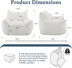 Giant Plush Bean Bag Chair for Adults - Image 2