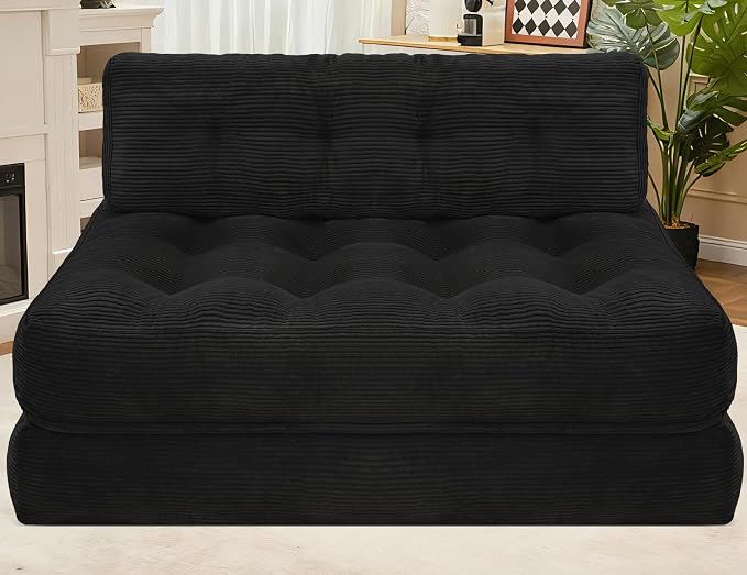 HABUTWAY Folding Sofa Bed, Foldable Floor Sofa Lounge w/Dual-Pillow & Handle by HABUTWAYMakeYourLifeComfortable
