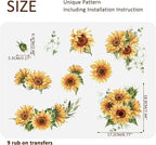 Vintage Floral Rub on Transfer for Furniture Large Flower UV DTF Transfer - Image 4