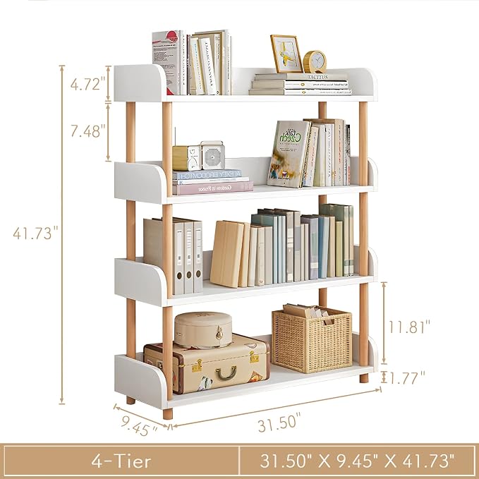 OSCHF 4-Tier Wooden Open Bookcase - Image 2
