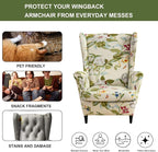 HAOYONG Wing Chair Slipcovers Printed Wingback Chair Covers 2 Pieces Wingback - Image 5