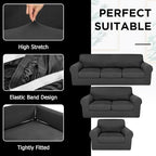 HunnmingRe Sofa Covers for 3 Cushion Couch Stretch Sofa and Loveseat Covers Set - Image 4