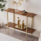 LumFurn Glass Console Table for Living Room, Foyer & Entrance, 2-Tiers by LumFurn