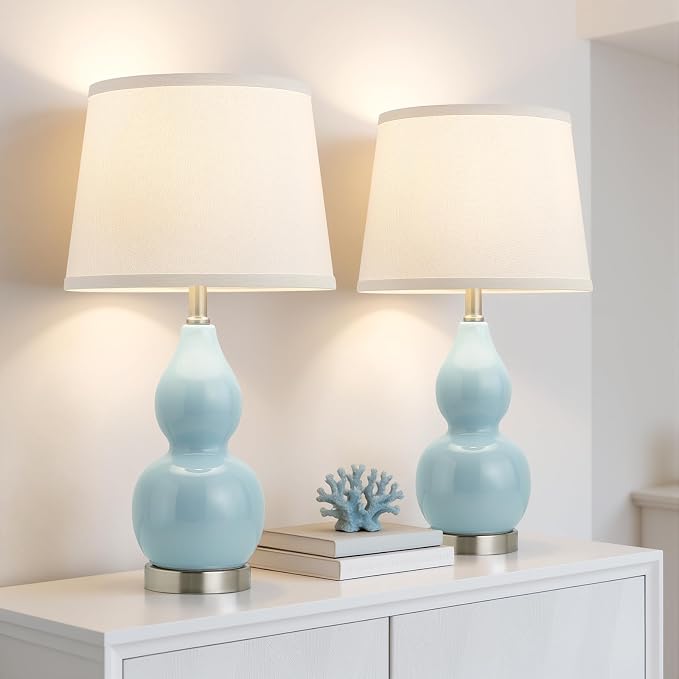 GyroVu 22" Table Lamp Set of 2, Color Temperature Adjustable Double Gourd - Image 5