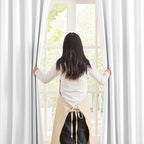 Elegant Pleated Privacy Window Curtain Panels 96 Inches Long, Memory Shape - Image 3