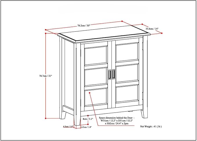 SIMPLIHOME Burlington Storage Cabinet - Image 3