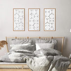 IARTTOP White Abstract Wood Wall Art Framed 8x16 Inch Set of 3 Modern - Image 5