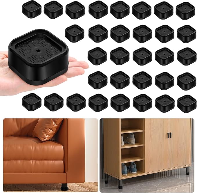 shouwuhho 32 Pack Furniture Risers Adjustable Bed Risers Heavy Duty Lifts - Image 8