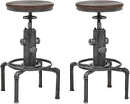 Topower Antique Vintage Industrial Barstool Solid Wood Water Pipe Fire Hydrant by Topower