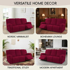 5-Piece Recliner Sofa Covers, Stretch Geometric Strokes Jacquard Recliner Sofa - Image 7