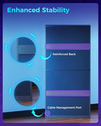 AODK Display Case with RGB Lights, 4-Tier Display Cabinet with Glass Doors and - Image 8