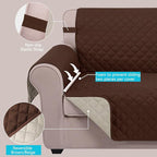 U-NICE HOME Reversible Recliner Chair Covers, Pet Friendly, Elastic Straps - Image 3