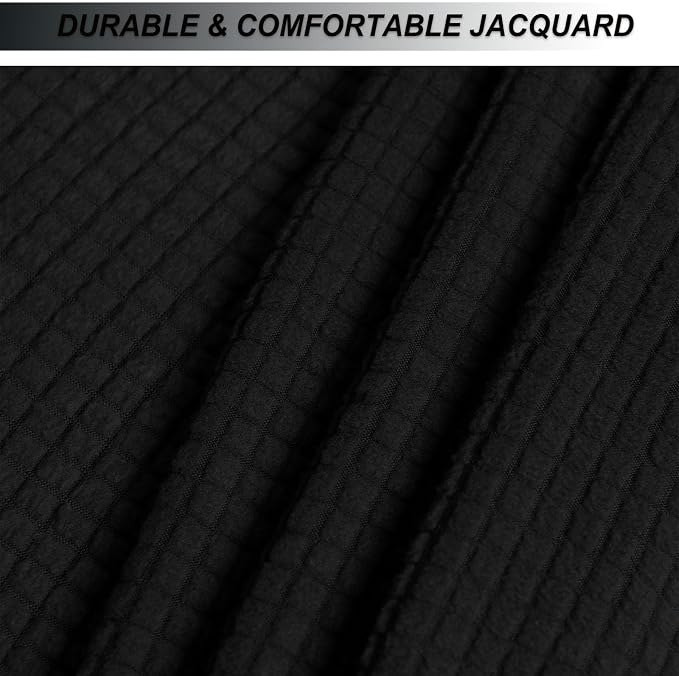NeColorLife Stretch Ottoman Cover Square Soft Knitted Jacquard Washable Thick - Image 3