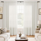 Extra Wide Linen Curtains for Living Room Bedroom 84 Inches Long Light - Image 6