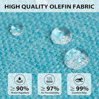 Sundale Outdoor Olefin Quilted Lounge Cushion Set of 4, Patio Foldable Chaise - Image 2