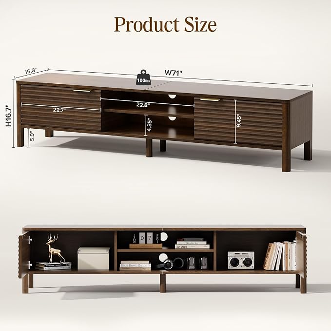 IKALIFE TV Stand for Living Room - Image 2