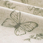 JINCHAN Ruffled Valance Curtain Linen Floral Kitchen Valance - Image 7