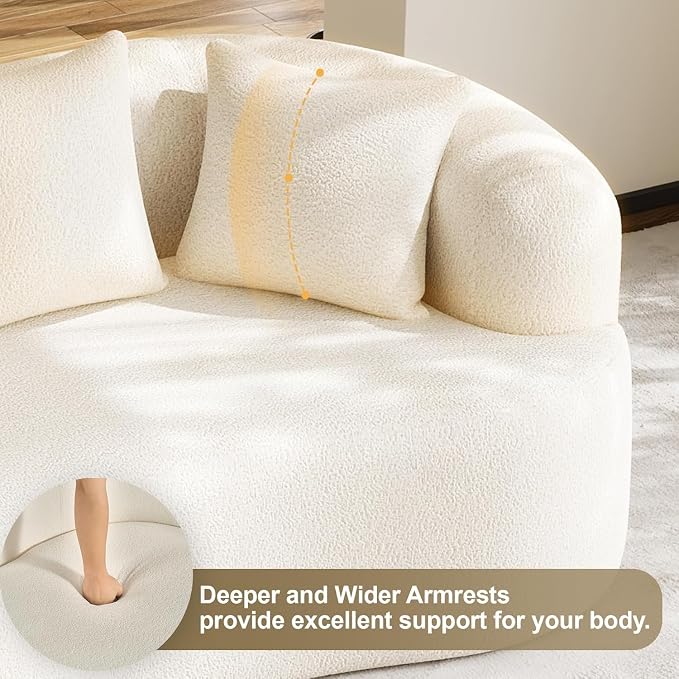 DAMAIFROM 68.5" Loveseat Sofa for Living Room, Modern Luxury Plush Chenille - Image 7