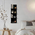 Homaterial Wall Shelves 4 Tier, Simple Vertical Corner Shelf - Image 2
