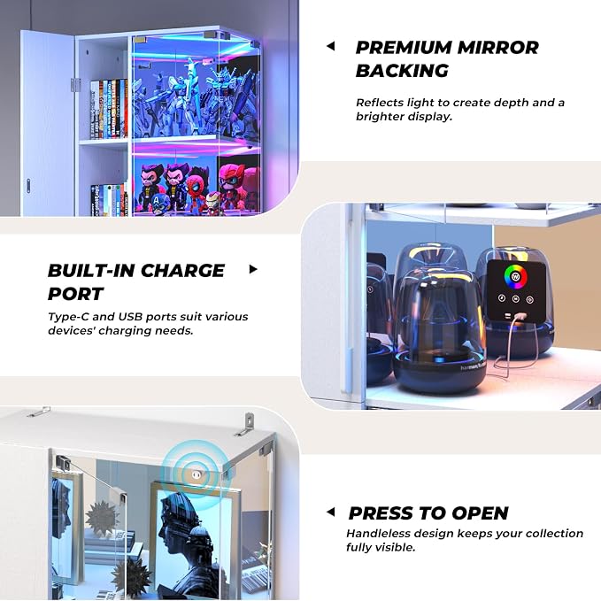 VersionTECH. Glass Display Cabinet - Image 7