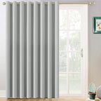 Yakamok Light Grey Room Darkening Curtains 96 inch Sliding Door Drapes | 1 by Yakamok