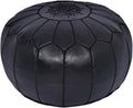 Marrakesh Gallery Genuine Leather Round Pouf Unstuffed by MarrakeshGallery