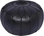 Marrakesh Gallery Genuine Leather Round Pouf Unstuffed by MarrakeshGallery