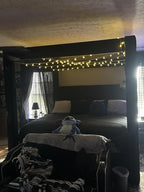 Velvet Canopy Bed Frame King - Image 3