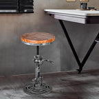 LOKKHAN American Antique Steampunk Deco Vintage Industrial Bar Cafe Stool - Image 6