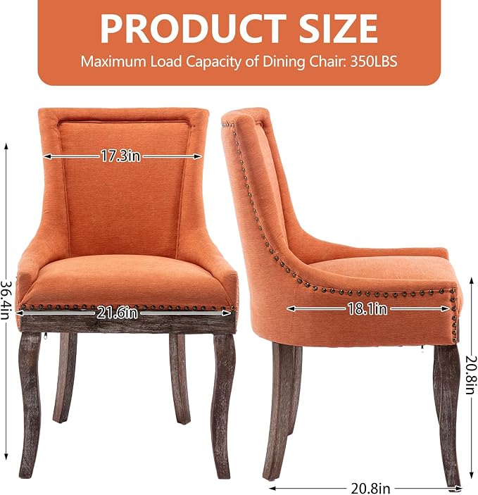 Modern Dining Chairs Set of 4, High Back Dining Chairs Side Chairs - Image 3