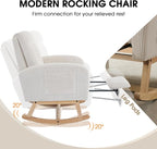 NIOIIKIT Nursery Rocking Chair, Corduroy Upholstered Rocking Chair - Image 5