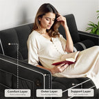 Pipishell 3 in 1 Sleeper Sofa Bed, Pull Out Couch - Image 7