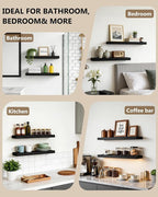 WALI Floating Shelves for Wall, 2 Tier Bathroom Storage Shelf Over Toilet - Image 3