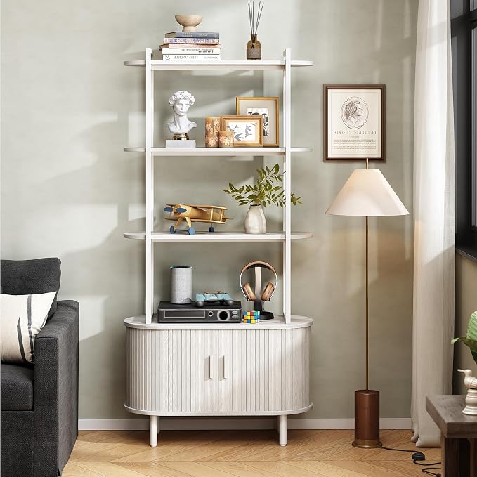ONBRILL 71" Tall Bookshelf, 4-Tier Book Shelf - Image 5