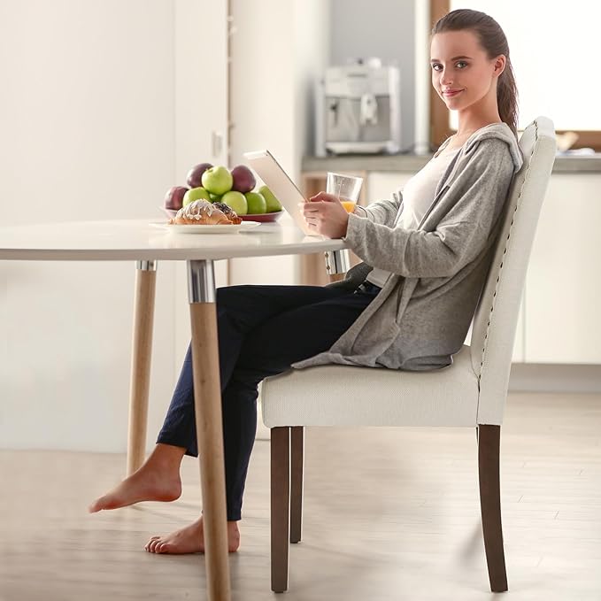 DUMOS Dining Chairs Set of 6, Modern PU Kitchen Table Chairs - Image 6