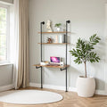 ZIOTHUM Wall Mounted Desk with Shelves, Industrial Ladder Style Floating Desk by ZIOTHUM