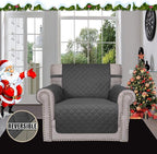 Easy-Going Reversible Couch Cover, Small Chair, Darkgray/Beige | Machine - Image 2