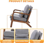 DUMOS Mid Century Modern Chairs Set of 2, Accent Chair - Image 3
